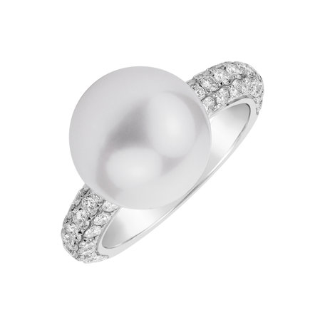 Prsten s perlou a diamanty Pearl Mirage