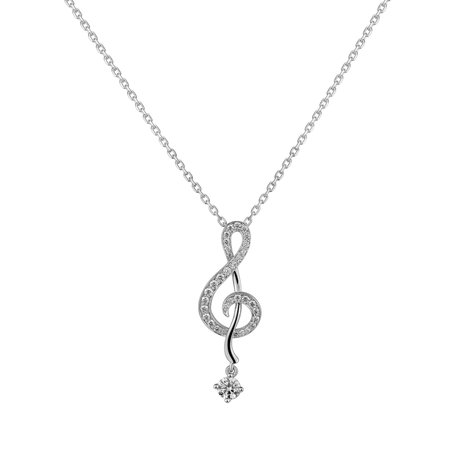 Přívěs s diamanty Treble Clef