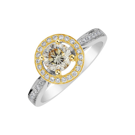 Prsten s bílými a žlutými diamanty Liuxury Rays