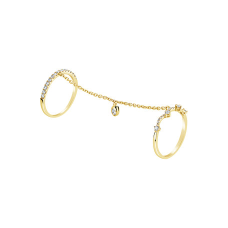 Prsten s diamanty Golden Loop