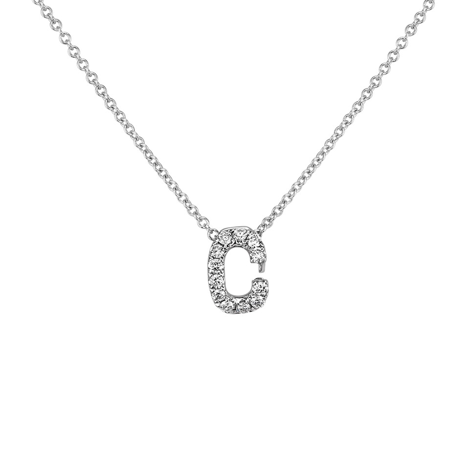 Náhrdelník s diamanty Diamond Letter