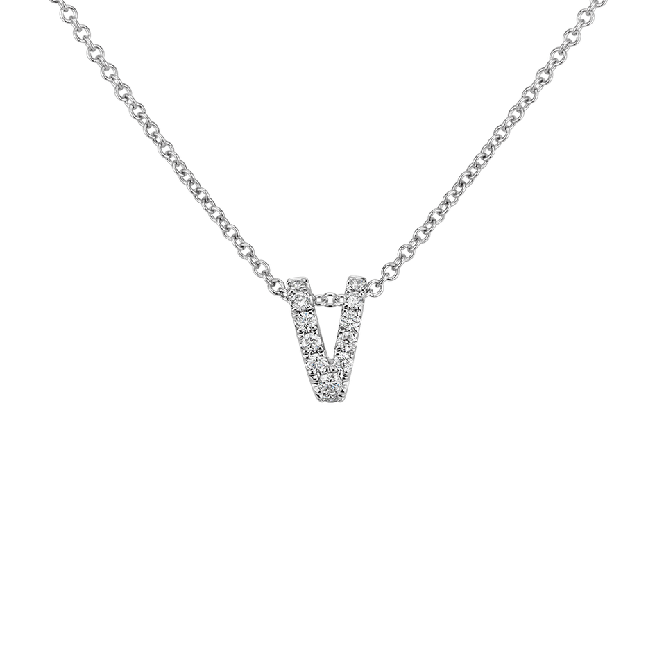 Náhrdelník s diamanty Diamond Letter