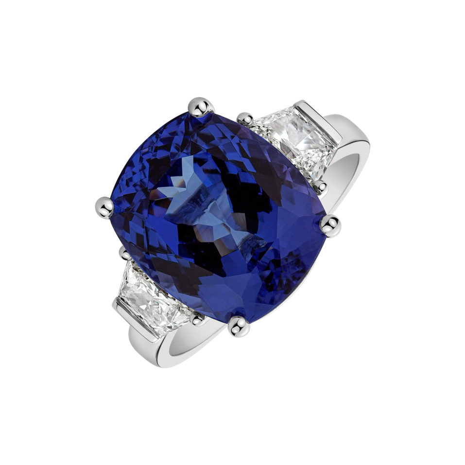 Prsten s tanzanitem a diamanty Lady Tanzanite