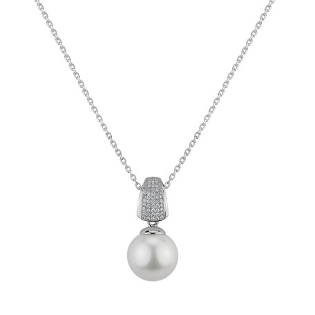 Přívěs s perlou a diamanty Elegant Reef