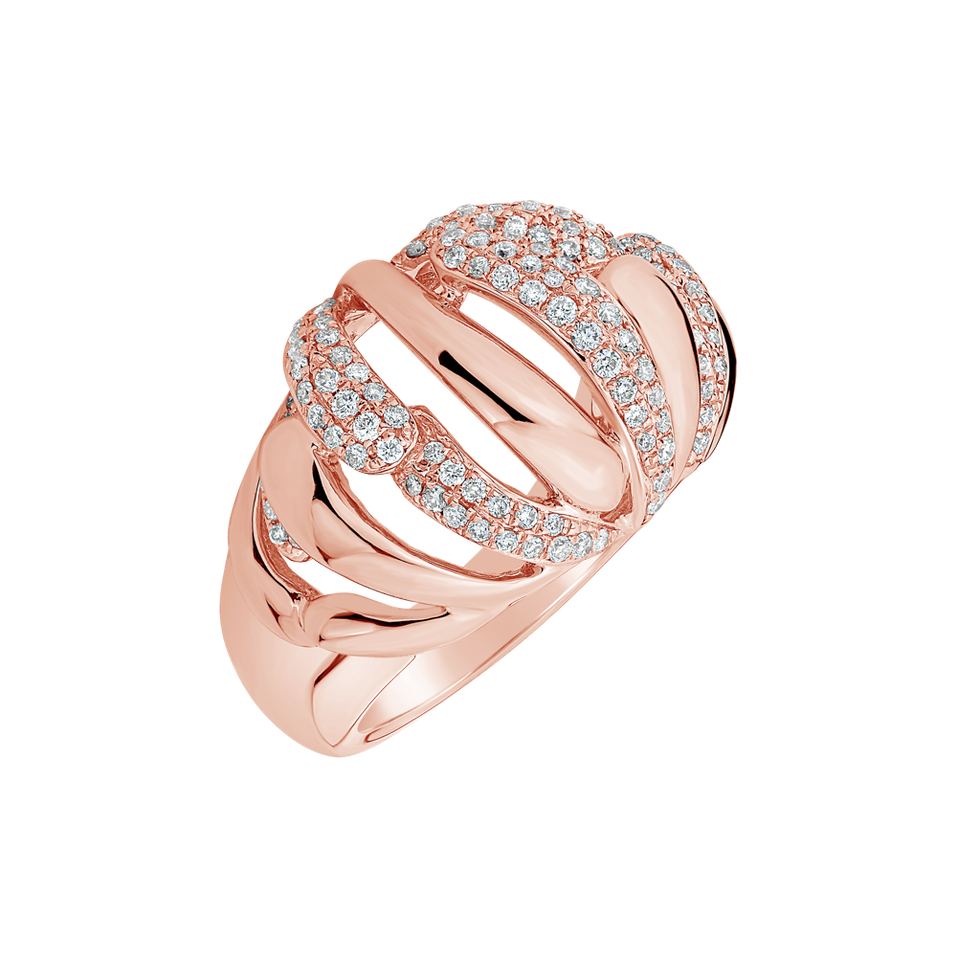 Prsten s diamanty Pink Rosemary