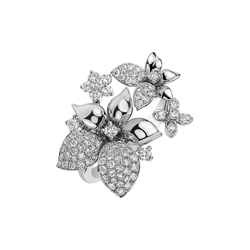 Prsten s diamanty Floral Enigma