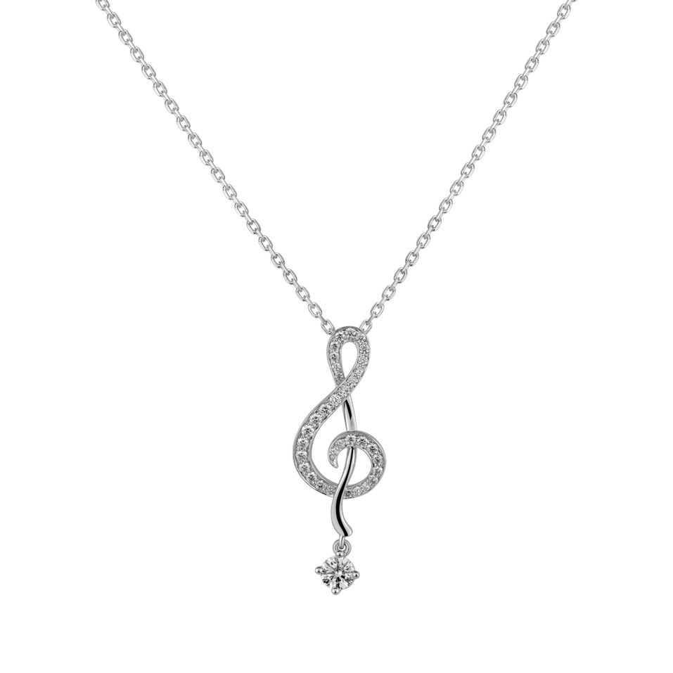 Přívěs s diamanty Treble Clef