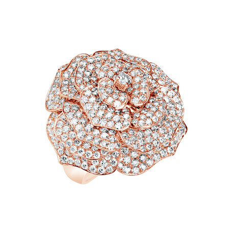 Prsten s diamanty Diamond Camellia