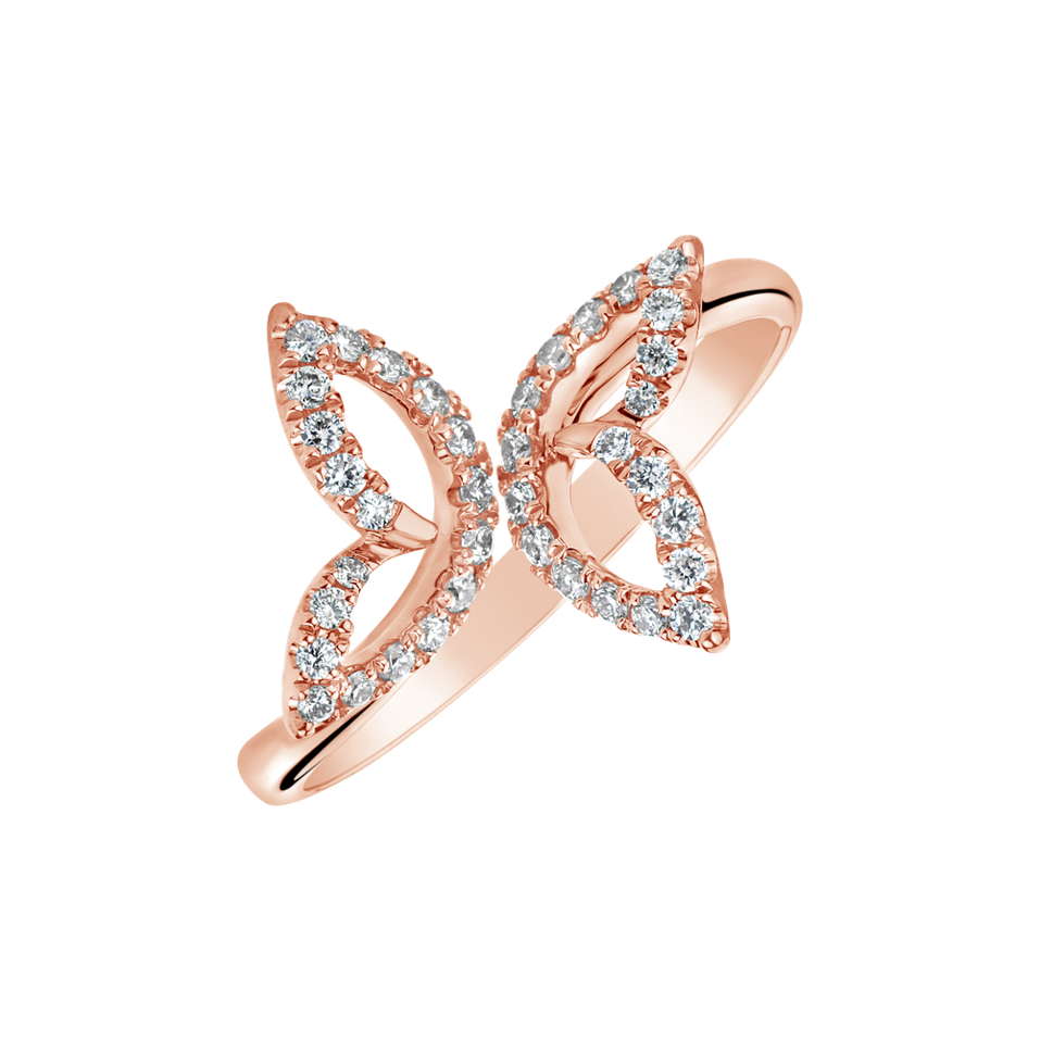 Prsten s diamanty Butterfly Silhuette