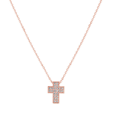 Náhrdelník s diamanty Divine Cross