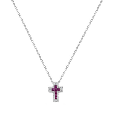 Přívěs s diamanty a rubíny Theosian Cross