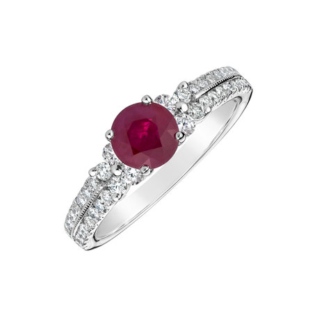 Prsten s rubínem a diamanty Ruby Ray