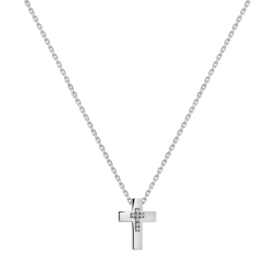 Náhrdelník s diamanty Shiny Cross