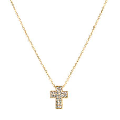 Náhrdelník s diamanty Divine Cross