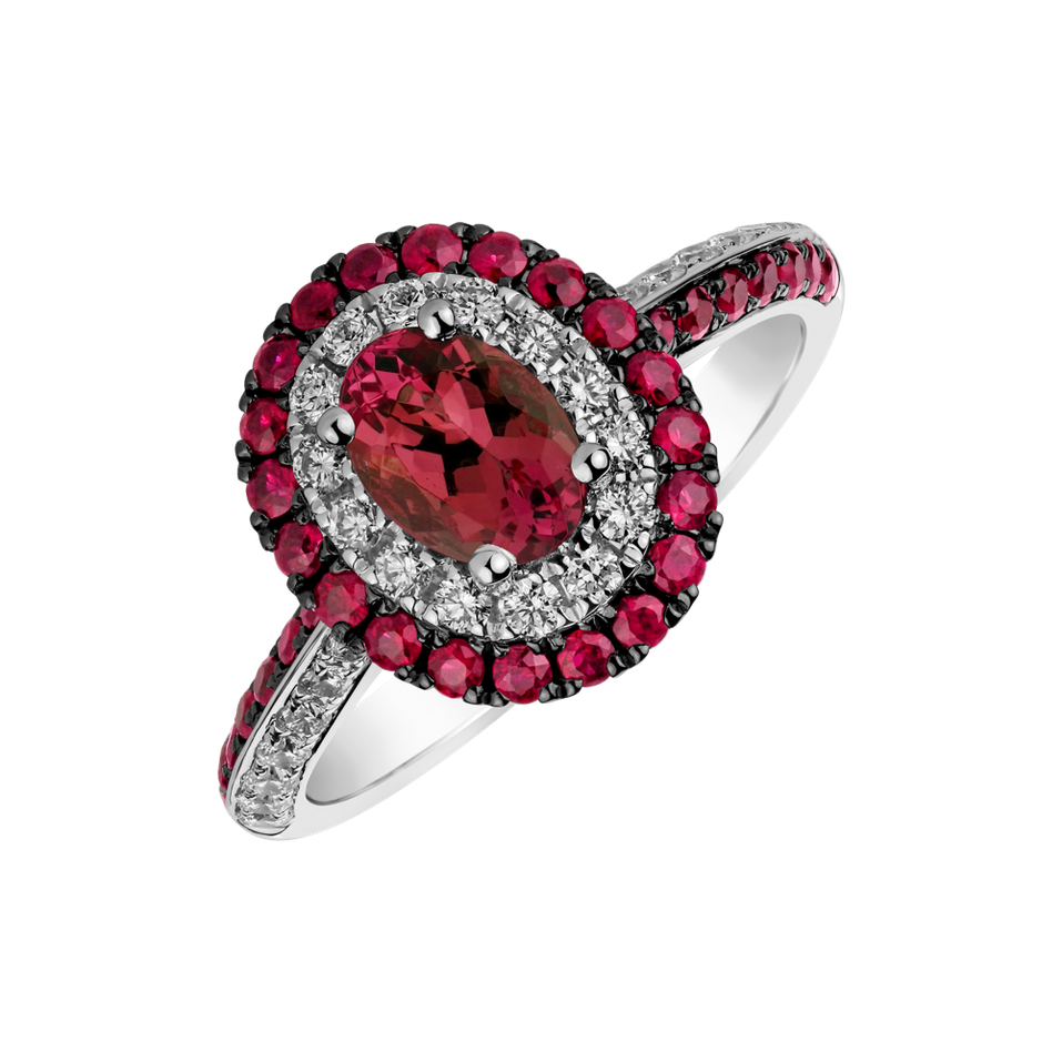 Prsten s rubíny a diamanty Euphème